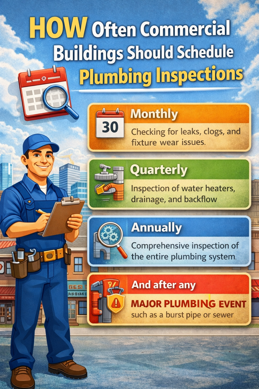 HOW Often Commercial Buildings Should Schedule Plumbing Inspections