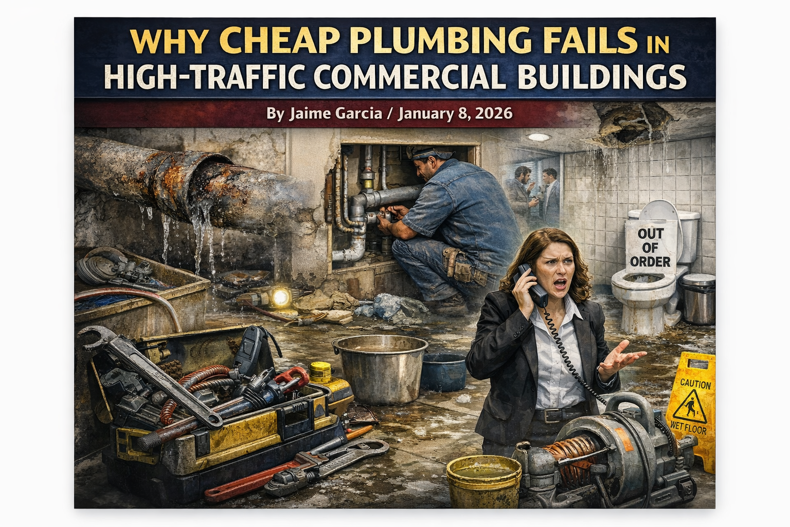 why cheat plumbing fails in high traffic comercial buildings
